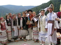 Вистава Українське весілля. Благословення. Польща, Криніца, 2005 р.